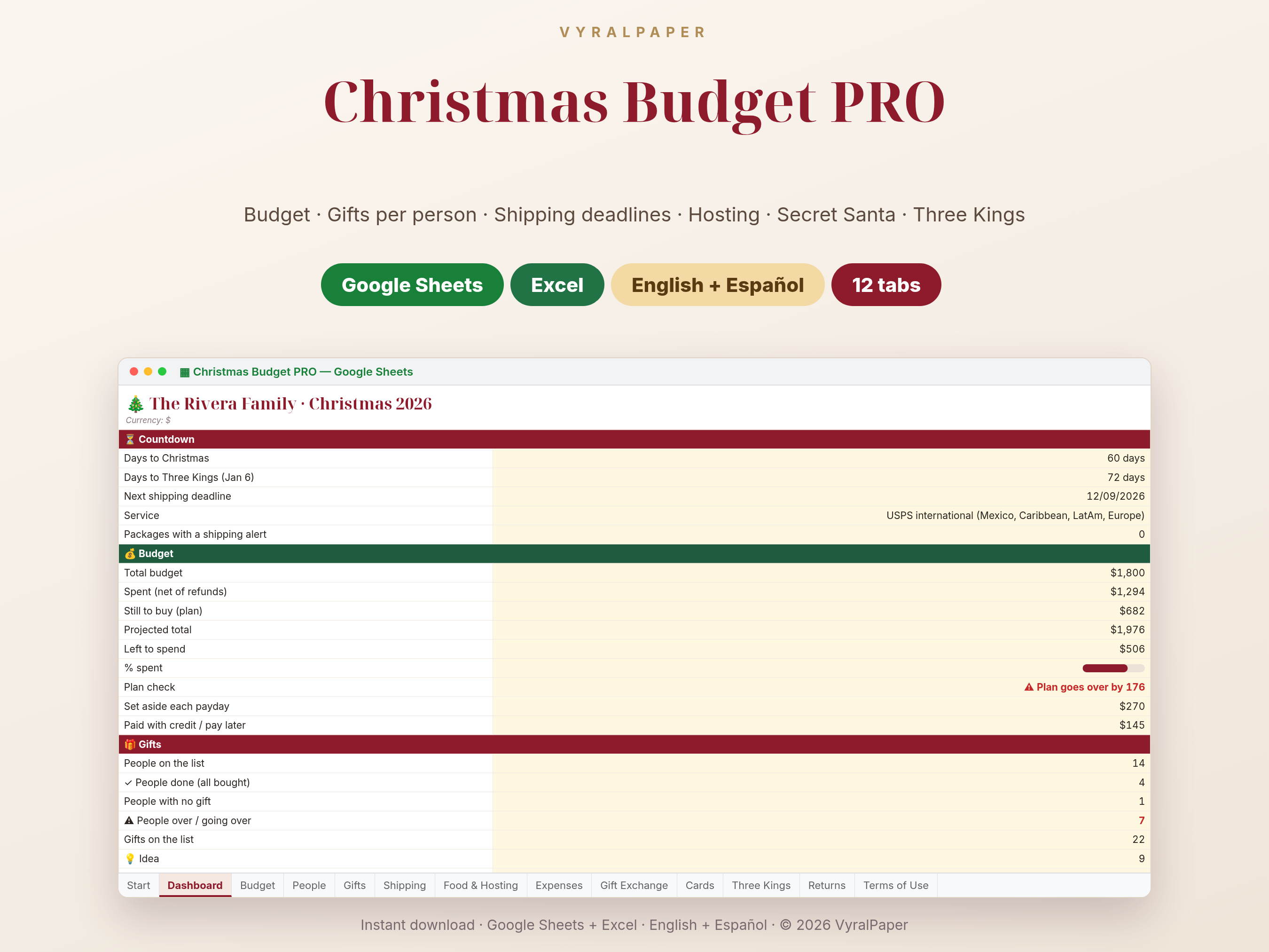 Christmas Budget PRO