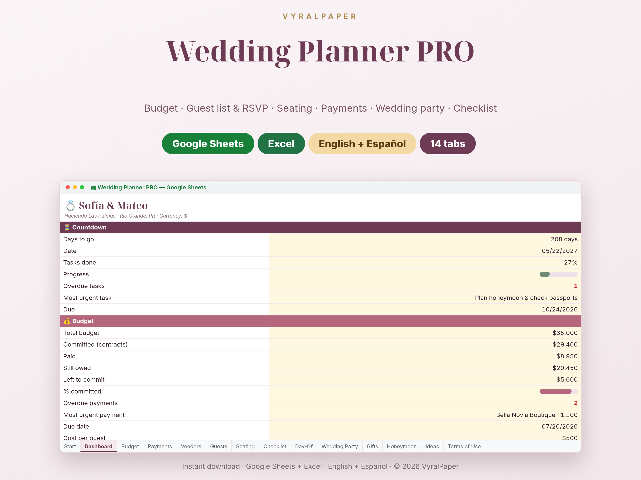 Wedding Planner PRO