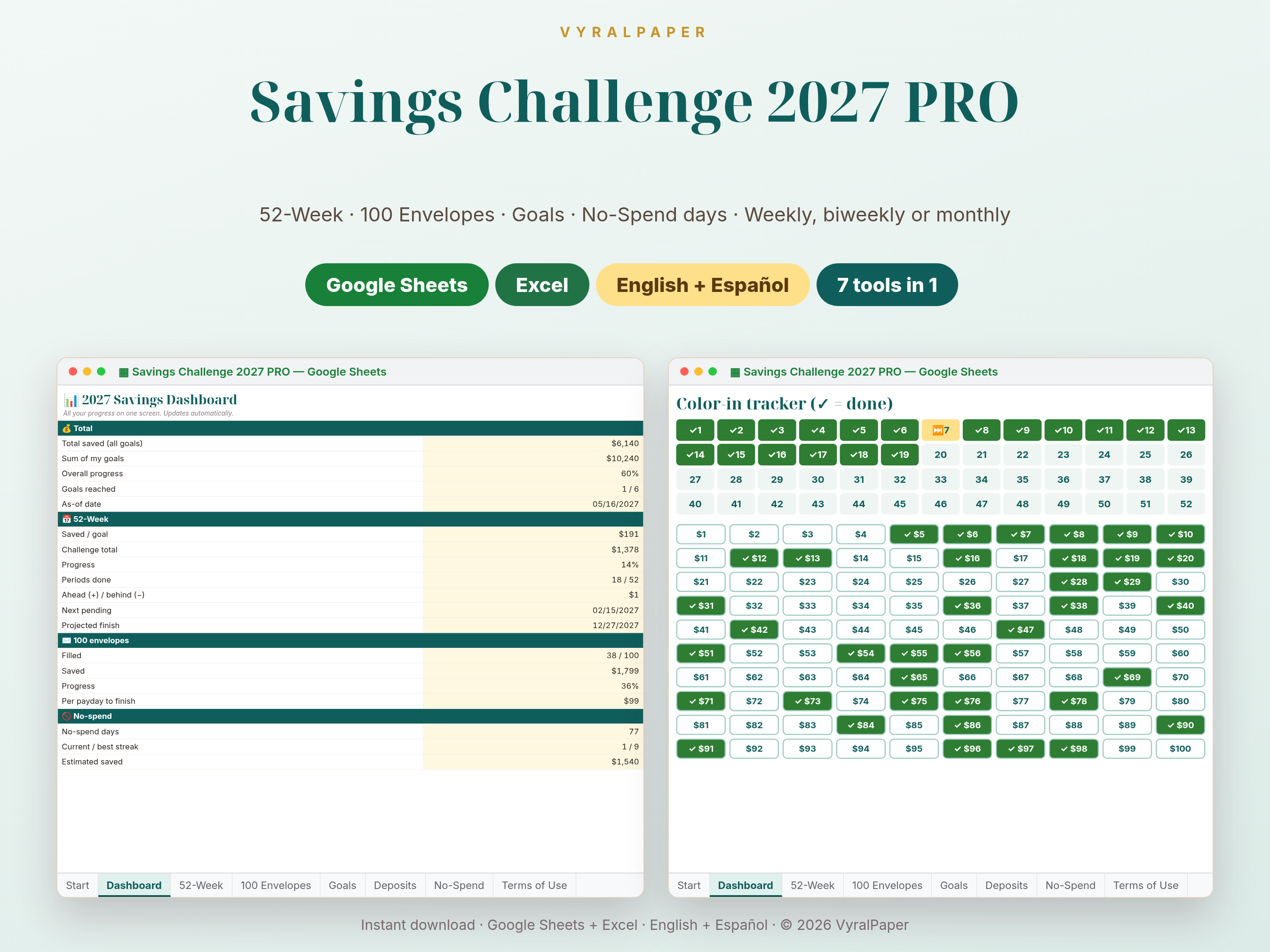 Savings Challenge 2027 PRO