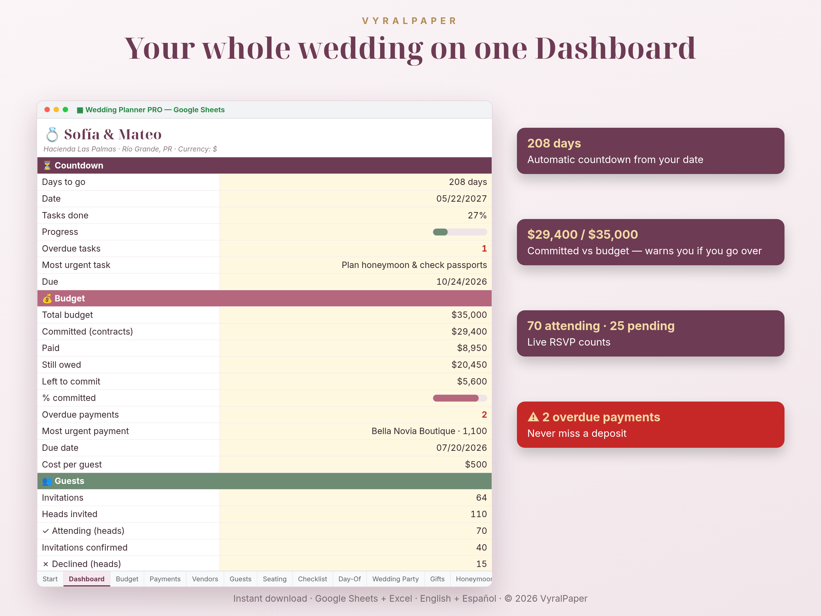 Planificador de Boda PRO — vista 1